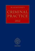 Blackstone's criminal practice 2012 (book with all supplements)