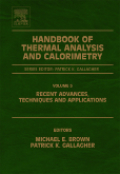 Handbook of thermal analysis and calorimetry v. 5 recent advances, techniques and applications
