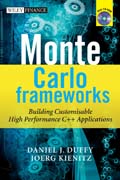 Monte Carlo frameworks in C++: building customisable and high performance applications