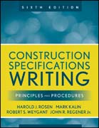 Construction specifications writing: principles and procedures
