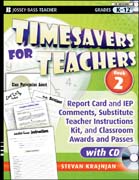 Timesavers for teachers Book 2 report card and IEP comments, substitute teacher instructions kit, and classroom awards and passes