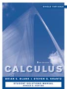 Calculus: single variable, student study and solutions companion