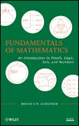 Fundamentals of mathematics: an introduction to proofs, logic, sets, and numbers