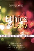 Ethics and law for school psychologists
