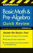 Cliffsnotes basic math and pre-algebra quick review