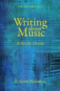 Writing about Music - A Style Sheet