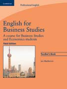 English for business studies: a course for business studies and Economics students : teacher's book