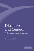Discourse and context: a sociocognitive approach