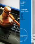 Cyberlaw: text and cases
