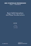 Beam-Solid Interactions and Phase Transformations: Volume 51