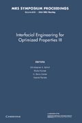 Interfacial Engineering for Optimized Properties III: Volume 819