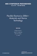 Flexible Electronics 2004 — Materials and Device Technology: Volume 814