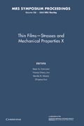 Thin Films — Stresses and Mechanical Properties X: Volume 795