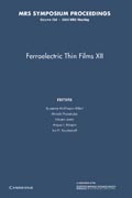 Ferroelectric Thin Films XII: Volume 784