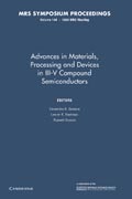 Advances in Materials, Processing and Devices in III-V Compound Semiconductors: Volume 144