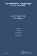 Amorphous Silicon Technology: Volume 118