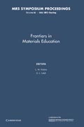 Frontiers in Materials Education: Volume 66