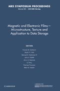 Magnetic and Electronic Films - Microstructure, Texture and Application to Data Storage: Volume 721
