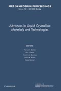 Advances in Liquid Crystalline Materials and Technologies: Volume 709