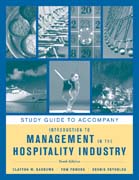 Introduction to management in the hospitality industry: study guide