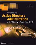 Automating active directory administration with Windows Powershell 2.0