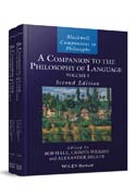 A Companion to the Philosophy of Language, 2 Volume Set