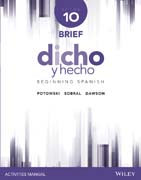Dicho y hecho, Edition 10 Brief Activities Manual