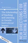 The Scholarship of Teaching and Learning in Canada: Institutional Impact, TL 146