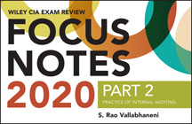 Wiley CIA Exam Review 2020 Focus Notes, Part 2: Practice of Internal Auditing