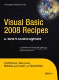 Visual Basic 2008 recipes: a problem-solution approach