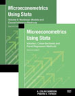 Microeconometrics using stata Volume I: Cross-Sectional and Panel Regression Methods / Volume II: Nonlinear Models and Causal Inference Methods