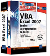 VBA Excel 2007: domine la programación en Excel : pack 2 libros : prácticas técnicas + libro de referencia
