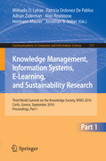 Knowledge management, information systems, e-learning, and sustainability research: Third World Summit on the Knowledge Society, WSKS 2010, Corfu, Greece, September 22-24, 2010, Proceedings, part I