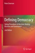 Defining democracy: voting procedures in decision-making, elections and governance