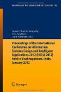 Proceedings of the International Conference on Information Systems Design and Intelligent Applicatio