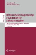 Requirements engineering : foundation for software quality: 18th Working Conference, REFSQ 2011, Essen, Germany, March 19-22, 2012, Proceedings