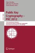Public key cryptography -- PKC 2012