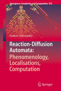 Reaction-diffusion automata: phenomenology, localisations, computation