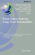 Open source systems : long-term sustainability: 8th IFIP WG 2.13 International Conference, OSS 2012, Hammamet, Tunisia, September 10-13, 2012, Proceedings