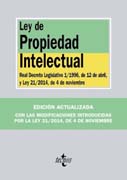 Ley de propiedad intelectual: Real Decreto Legislativo 1/1996, de 12 de abril, y Ley 21/2014, de 4 de noviembre